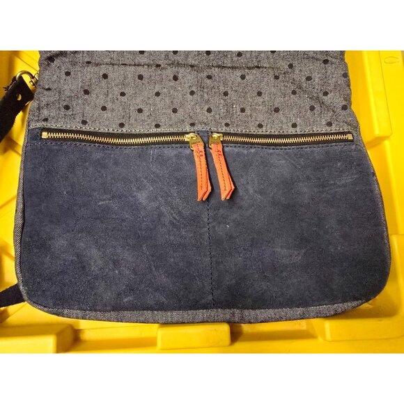 Fossil Blue and Brown Shoulder Bag - Picture 6 of 15